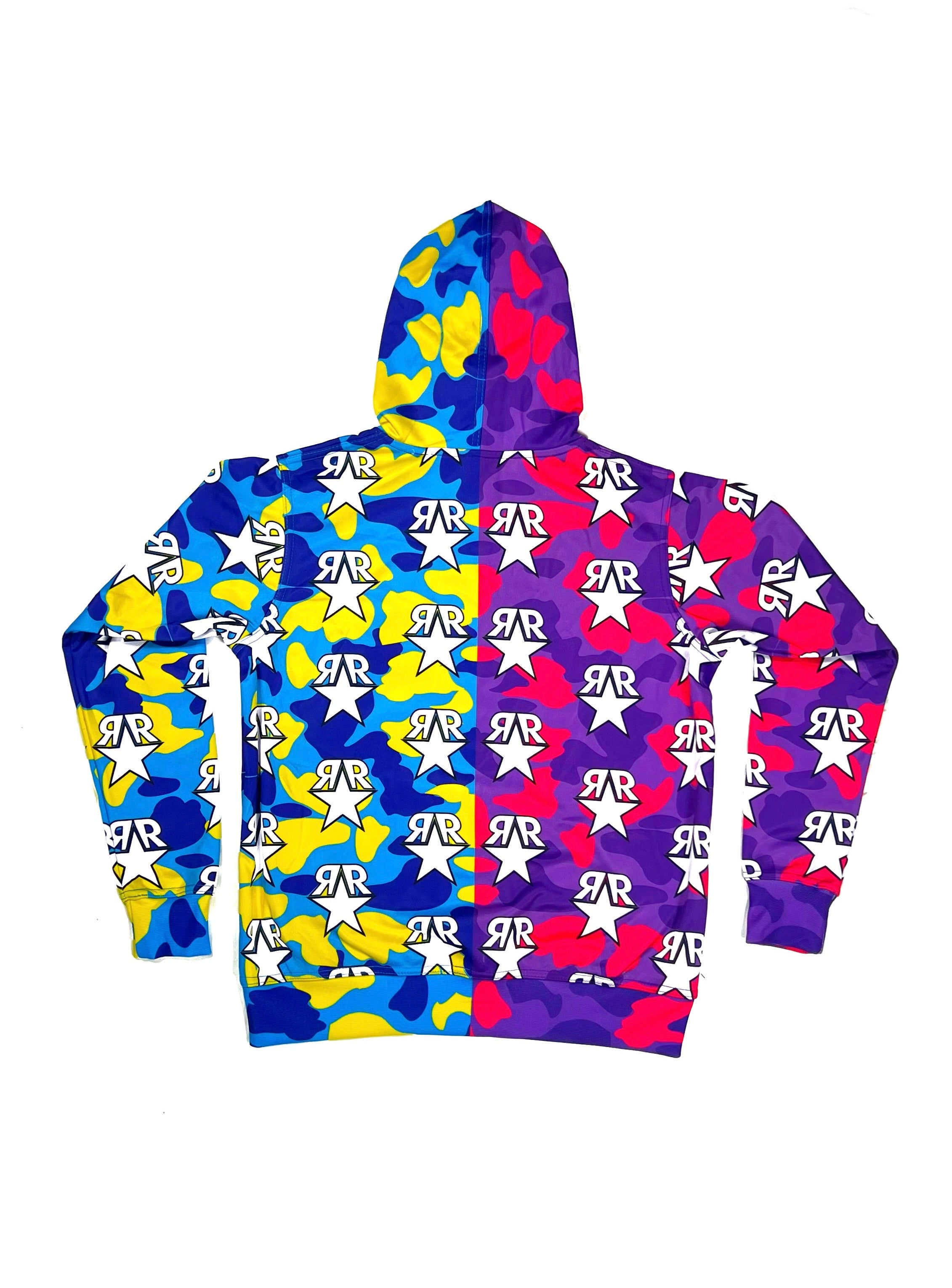 Multi Color Camo Fullzip