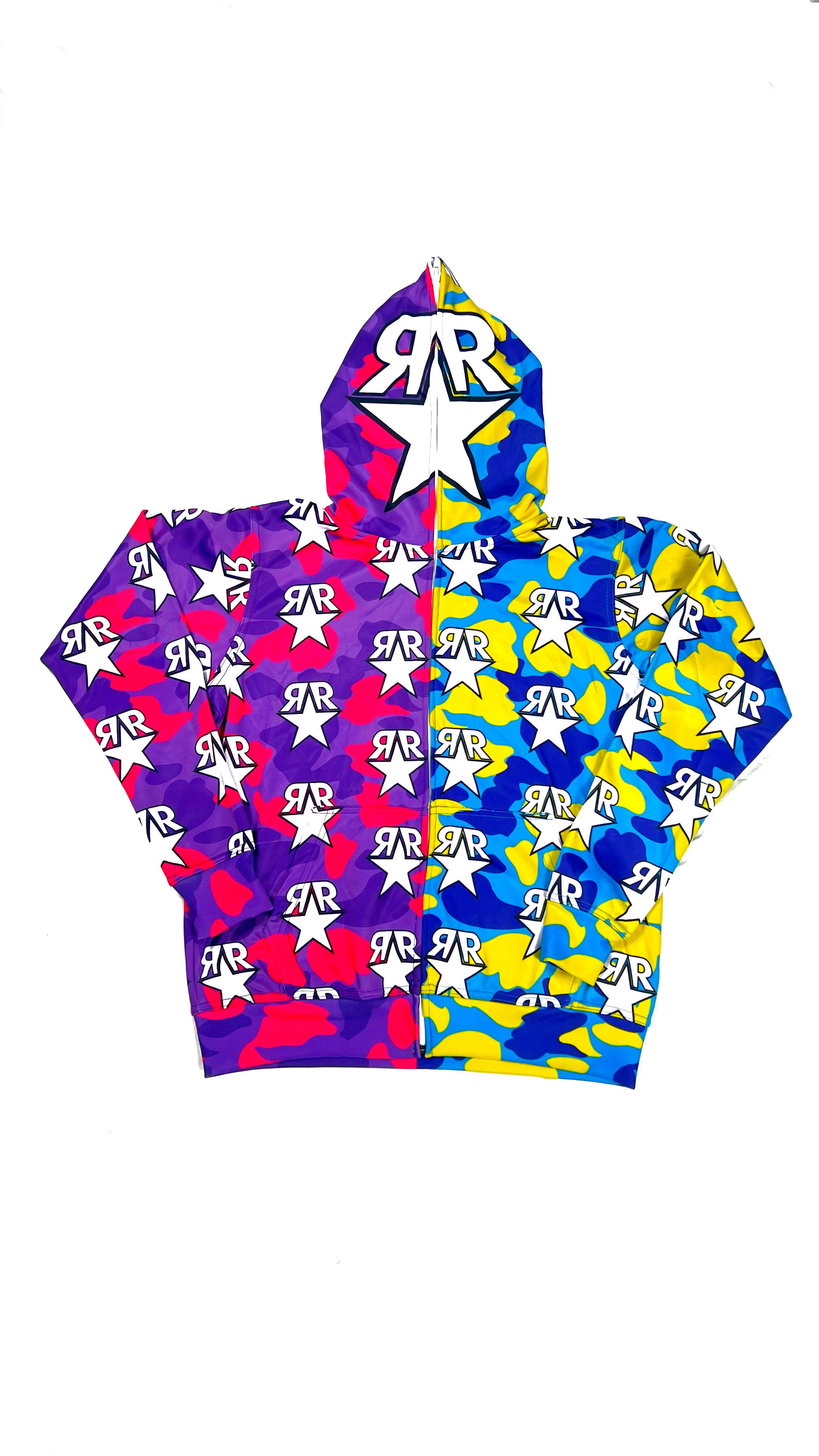 Multi Color Camo Fullzip