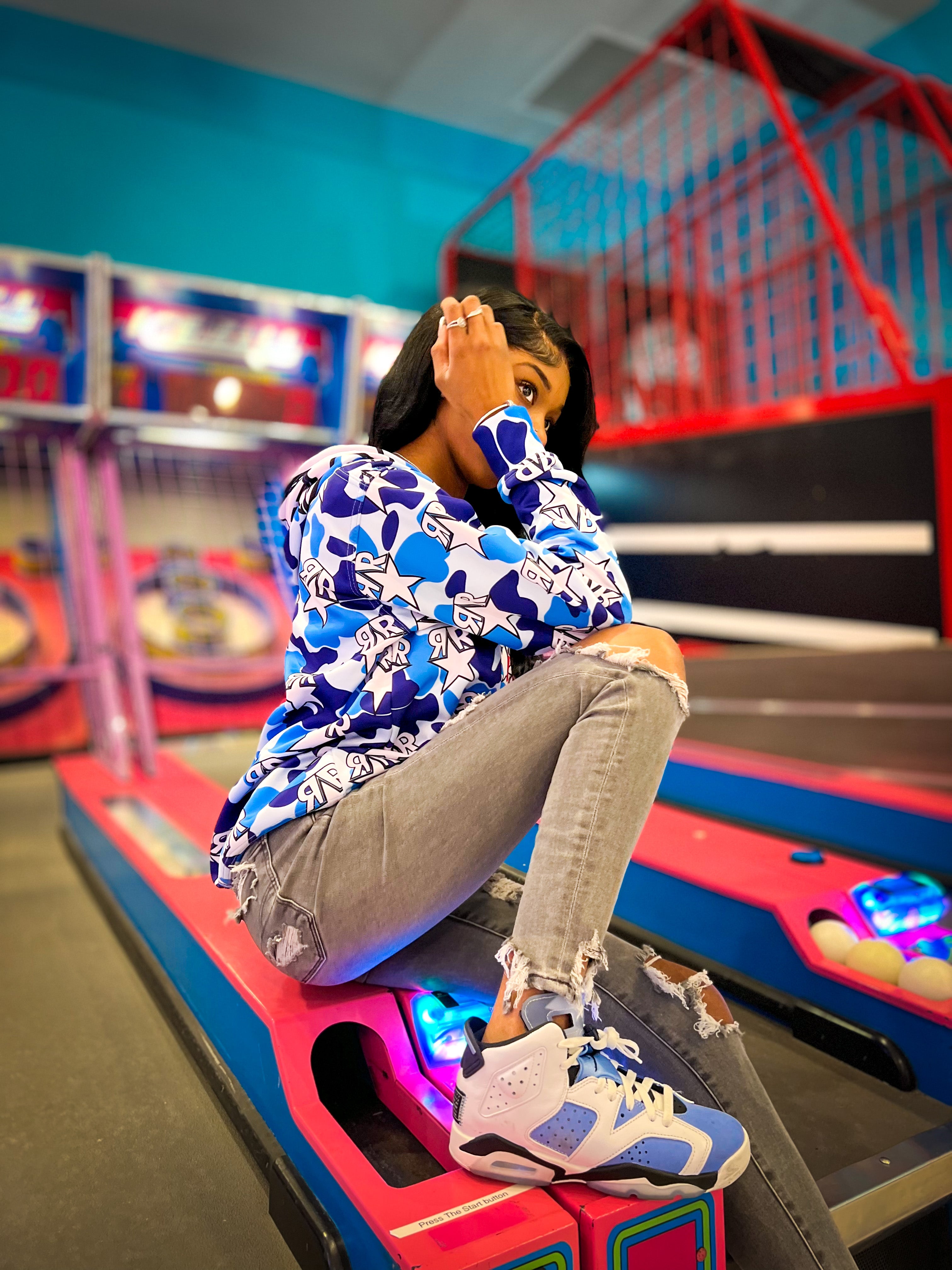 Blue/Pink Two-Tone Camo Fullzip
