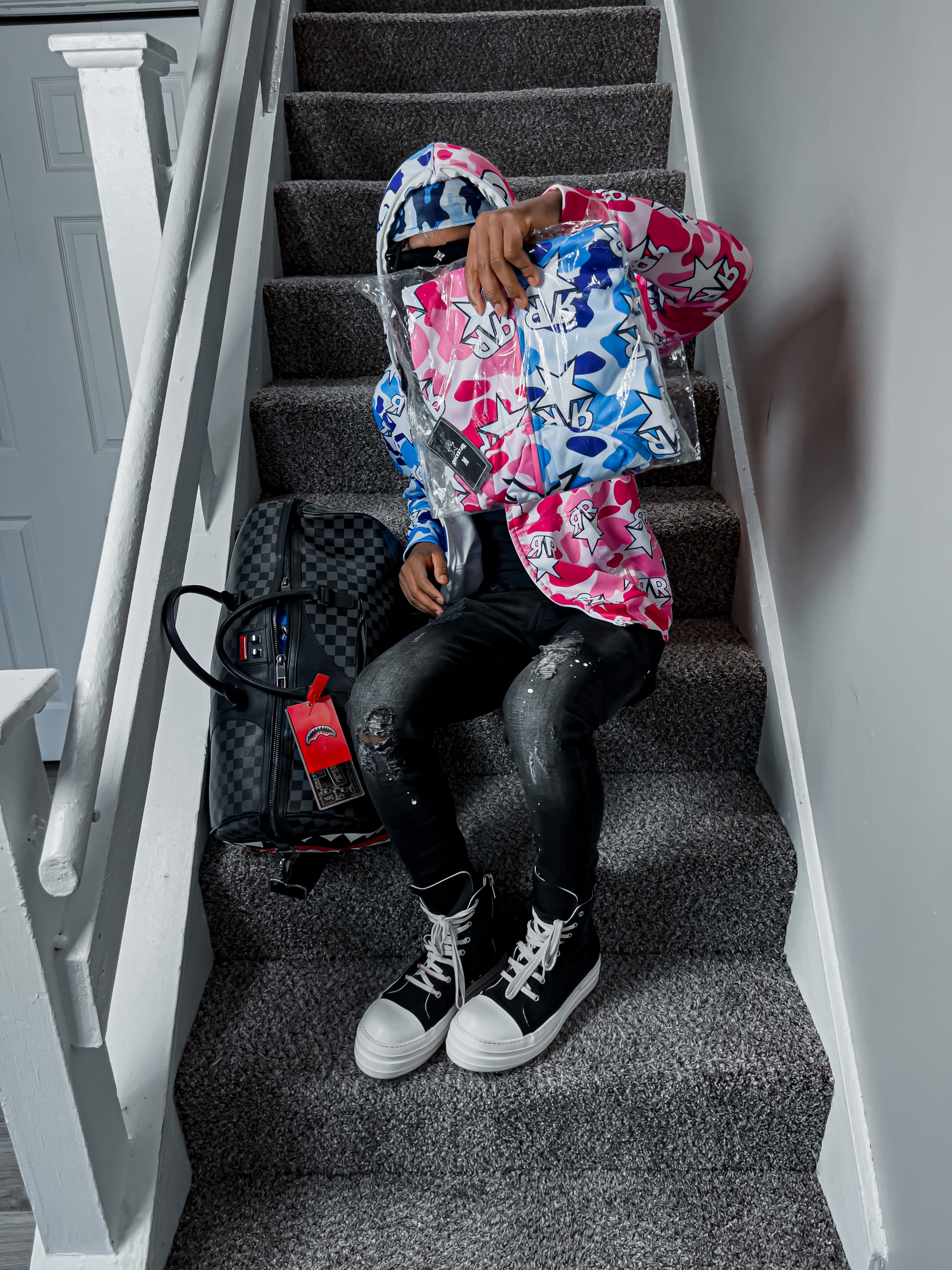 Blue/Pink Two-Tone Camo Fullzip
