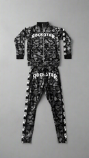 Mens Black Camo Tracksuit