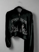 Cropped Top Velvet Set