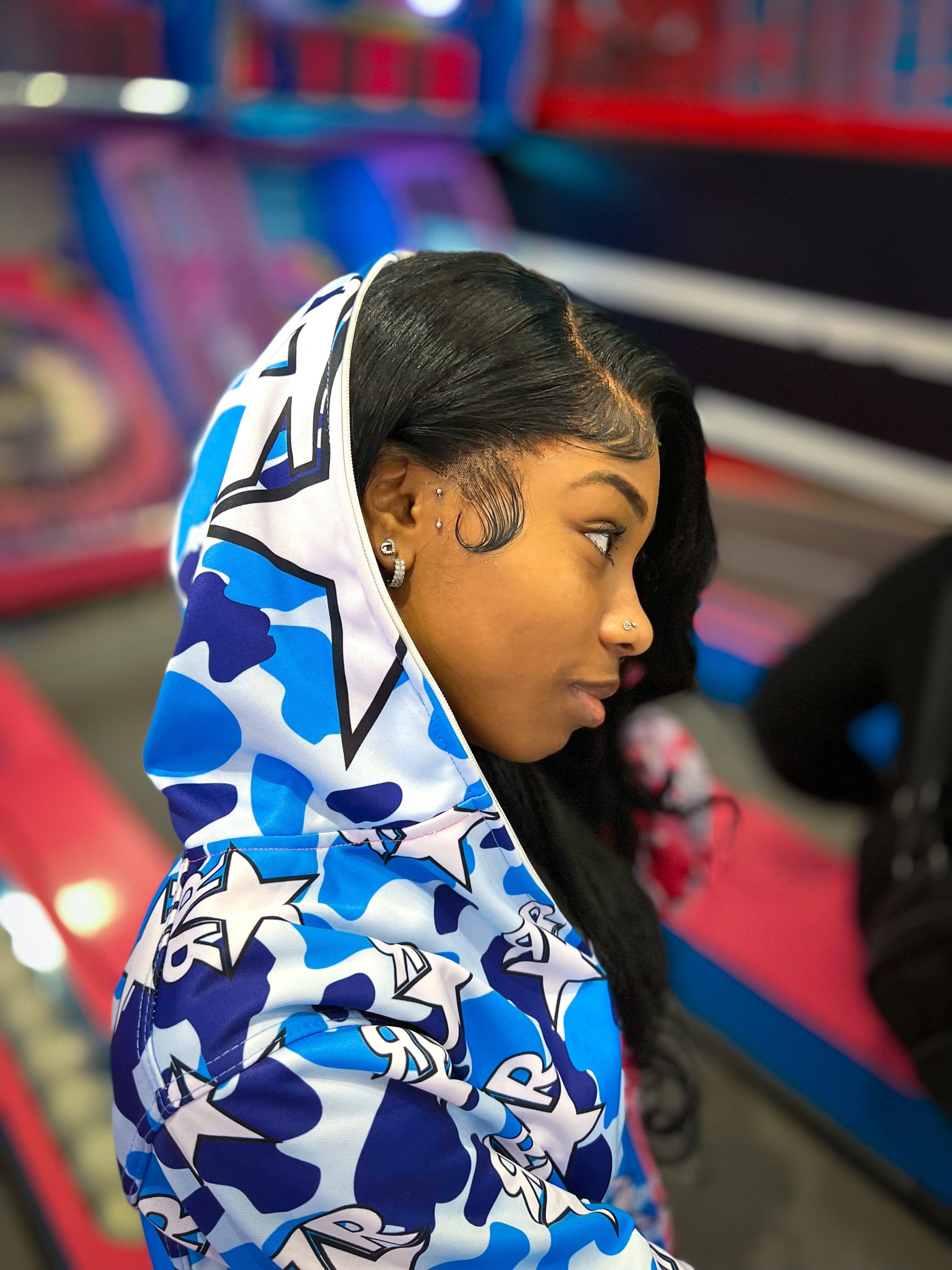 Blue/Pink Two-Tone Camo Fullzip